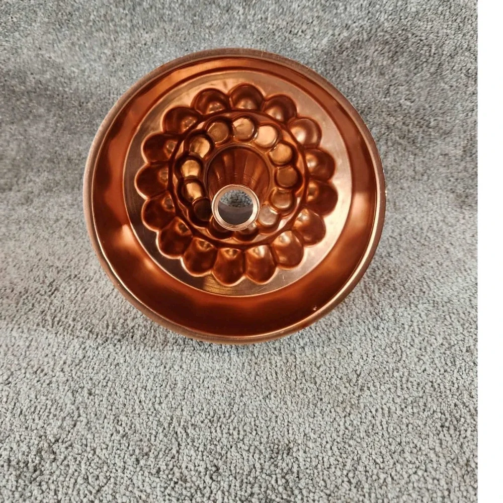 Decorative Molds Copper Heart Star Fluted Round Set of 4